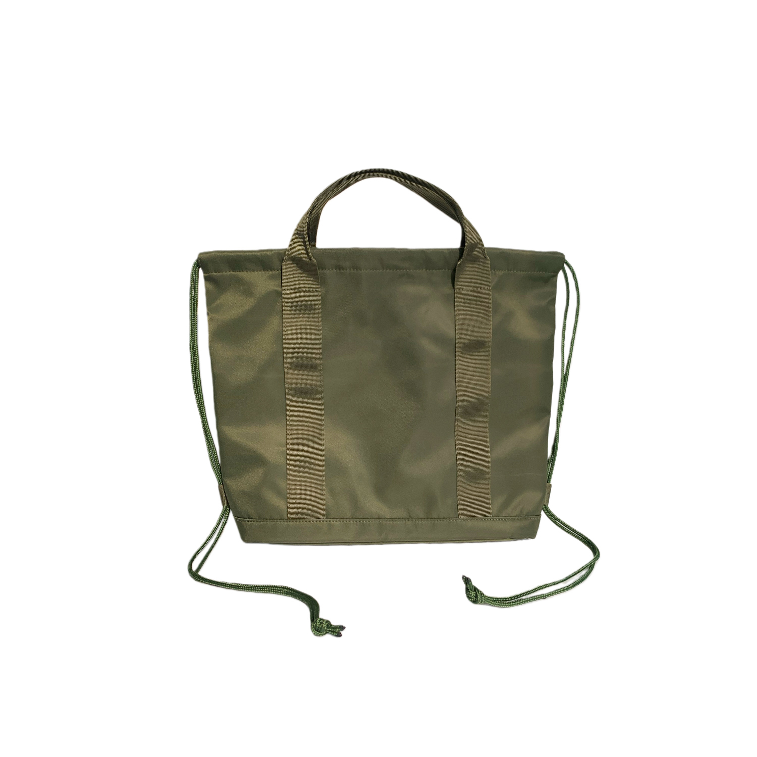 军绿色手拎包束口袋可变双肩包